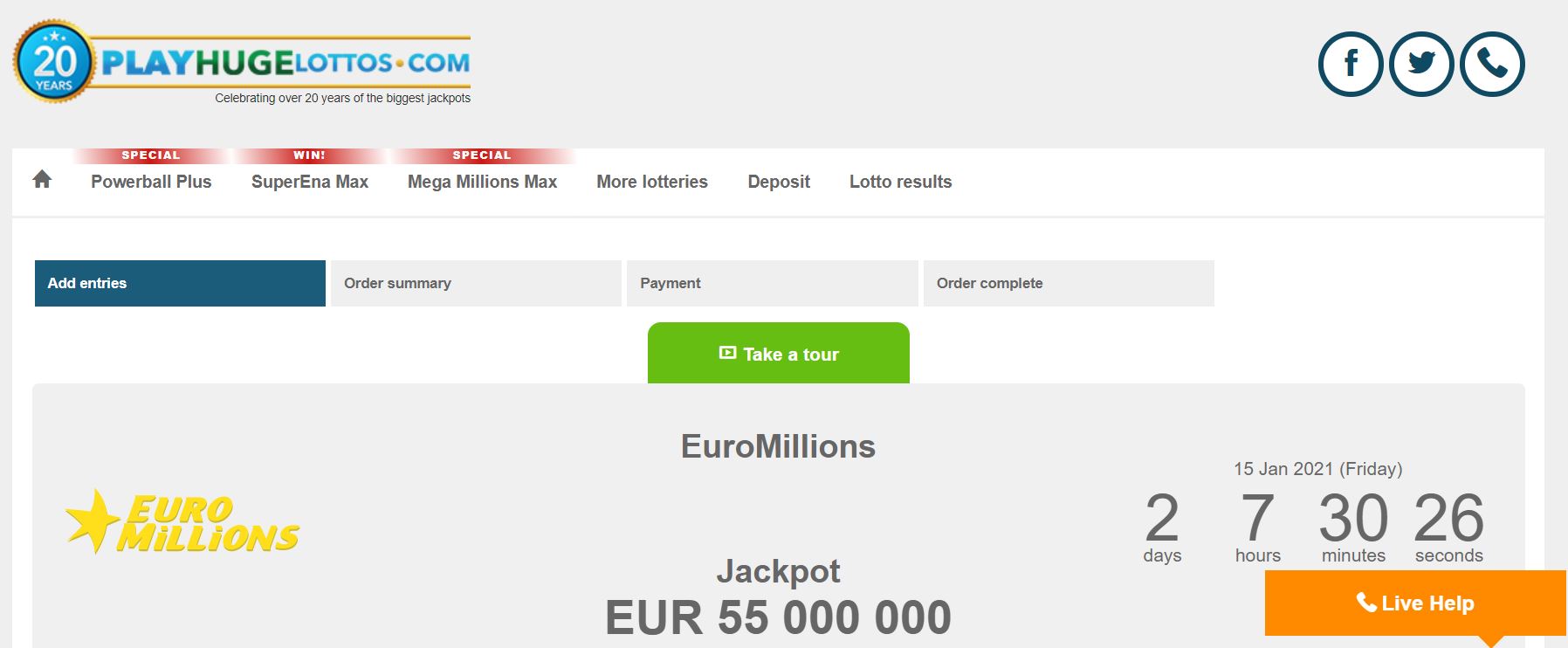 Play Euro Millions Lotto Online