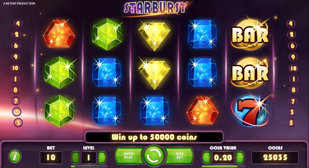 Play Starburst Online Casino Slot Game