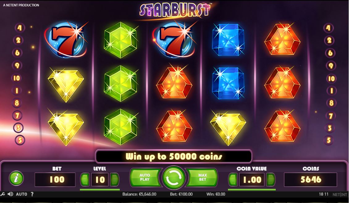 Starburst by NetEnt - Casino Days