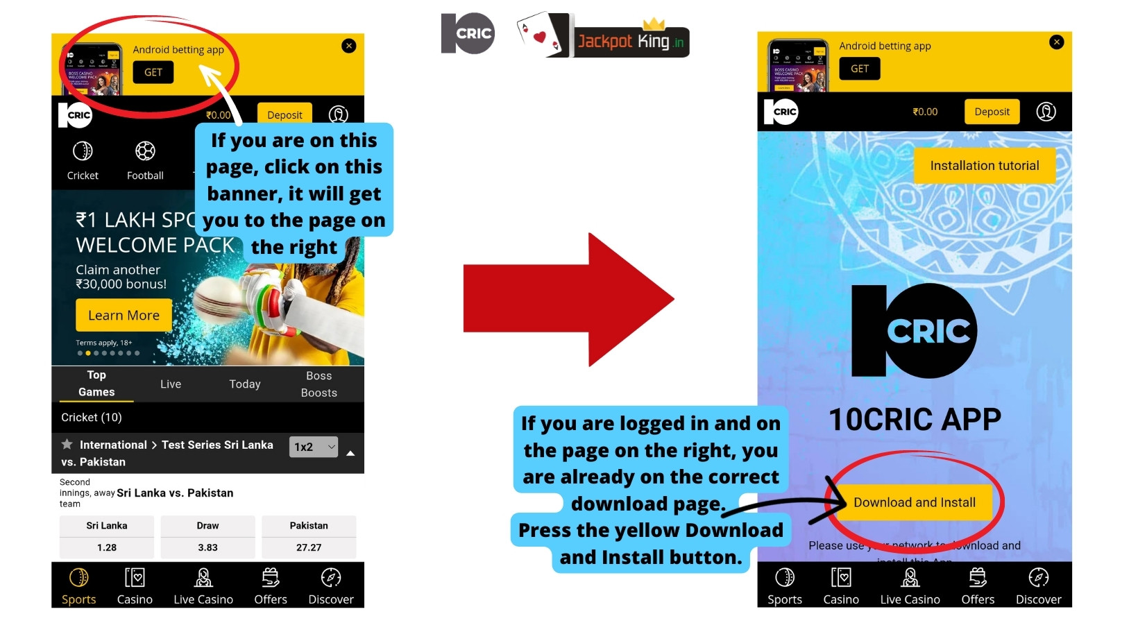 10CRIC App Download for Android 1
