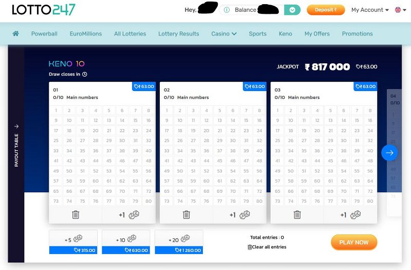 Lotto247 - Keno Games