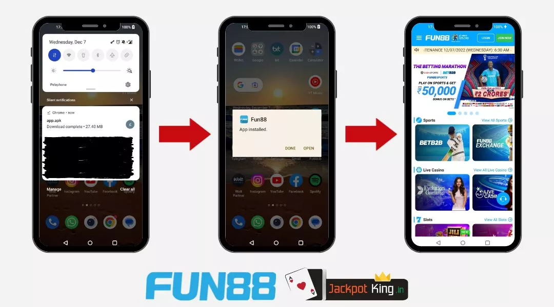 Fun88 APK download and installation